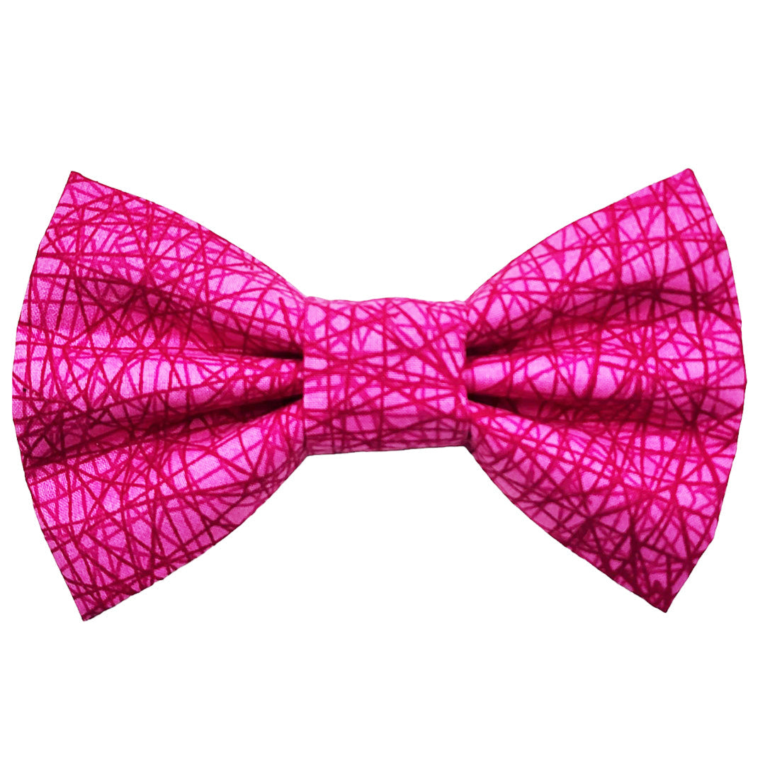 Fuchsia Pink Web Dog Bow Tie - handmade Dog Bow Tie from Styled Up Pup - Shop now at Styled Up Pup 