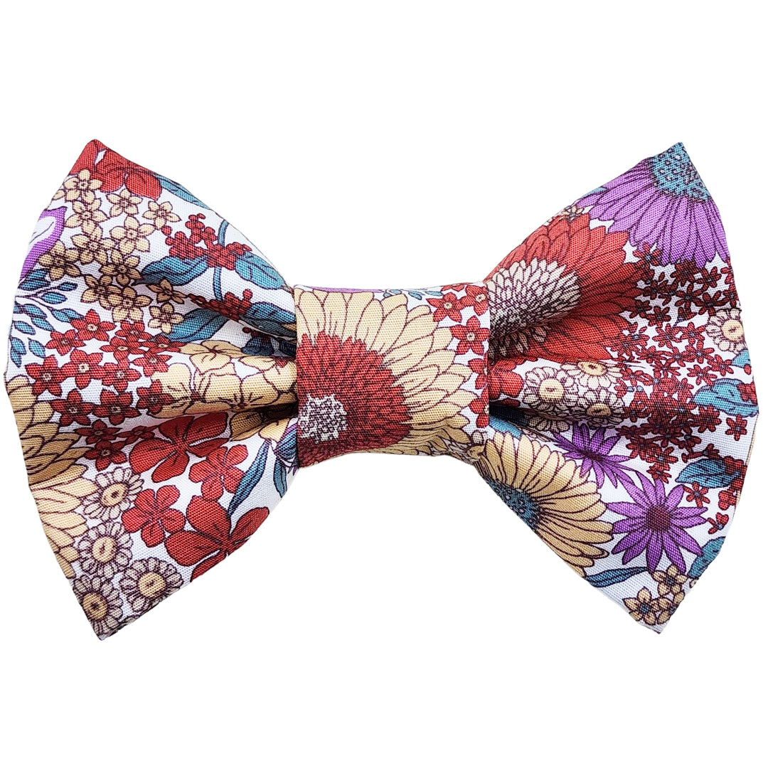 Autumn's Cottage Floral Dog Bow Tie - handmade Dog Bow Tie from Styled Up Pup - Shop now at Styled Up Pup 