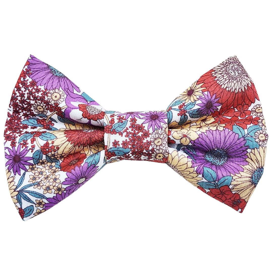 Autumn's Cottage Floral Dog Bow Tie - handmade Dog Bow Tie from Styled Up Pup - Shop now at Styled Up Pup 