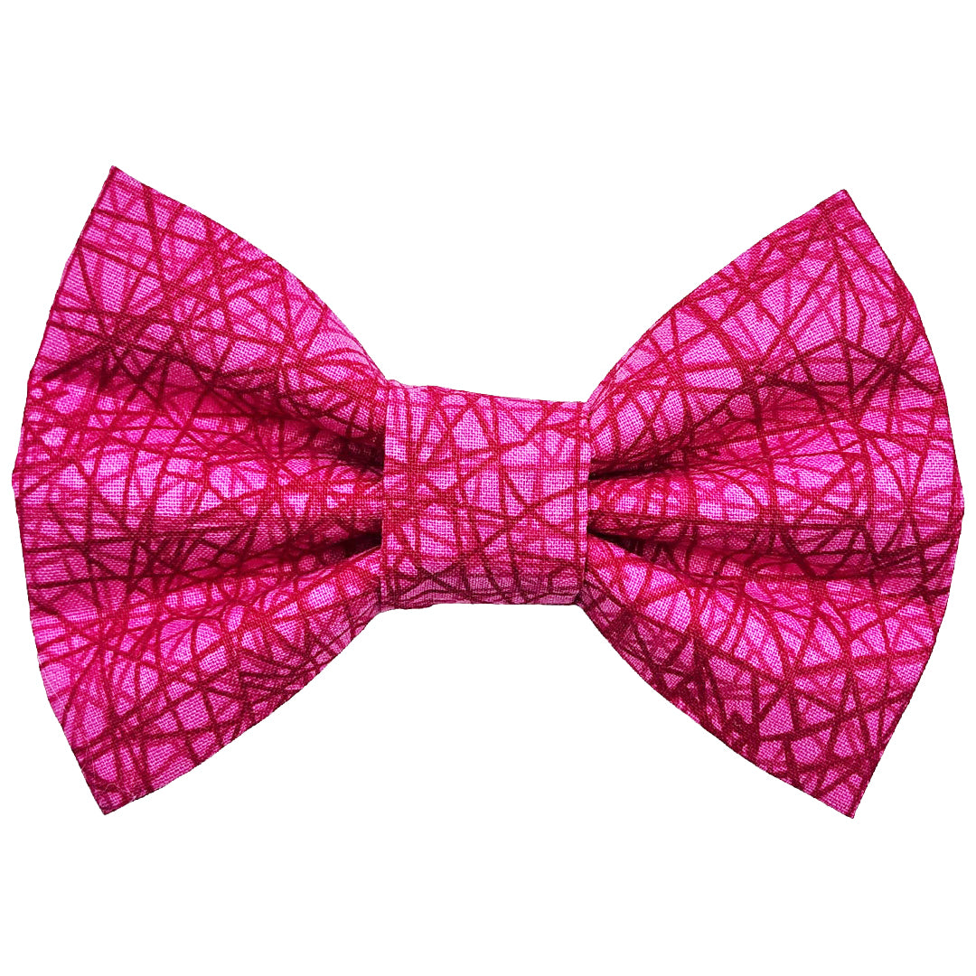 Fuchsia Pink Web Dog Bow Tie - handmade Dog Bow Tie from Styled Up Pup - Shop now at Styled Up Pup 