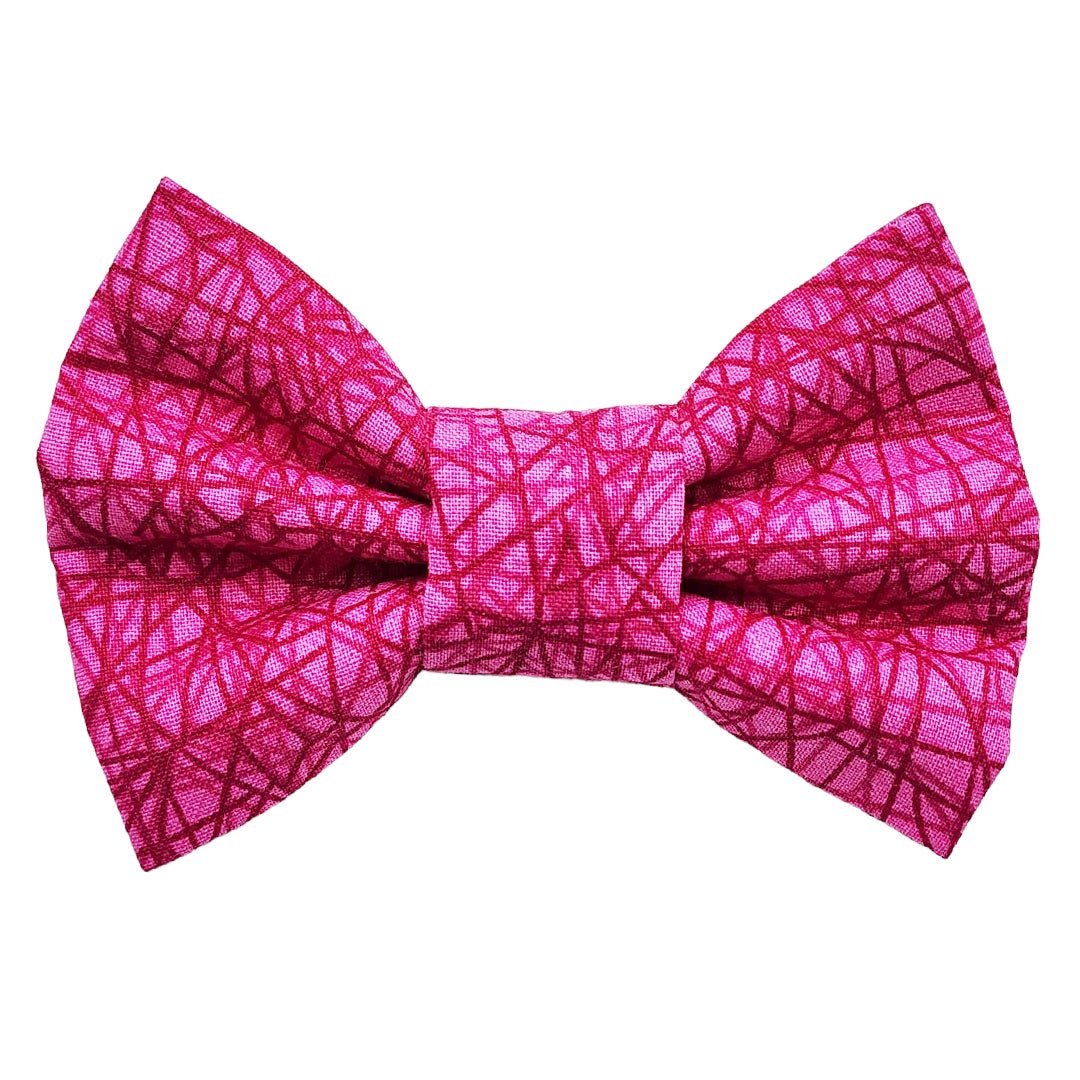 Fuchsia Pink Web Dog Bow Tie - handmade Dog Bow Tie from Styled Up Pup - Shop now at Styled Up Pup 