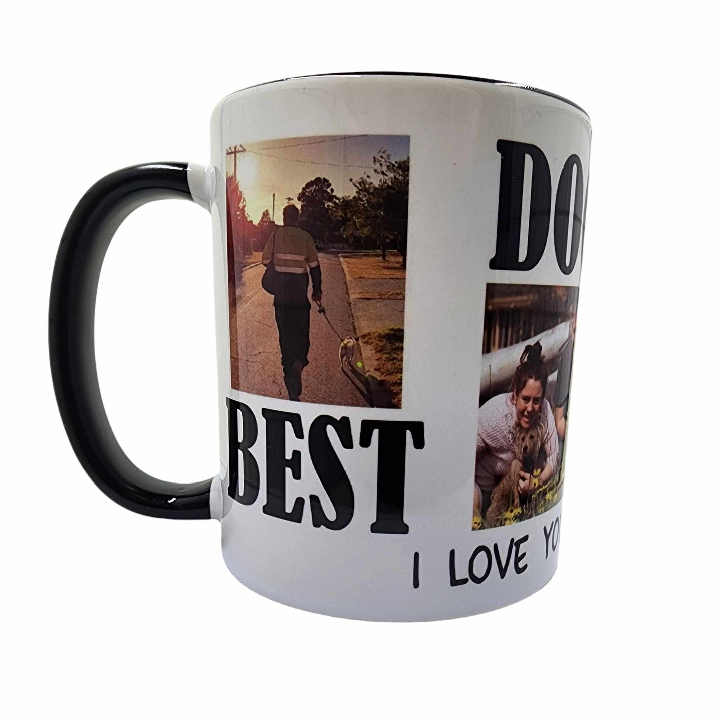 BEST DOG DAD EVER Photo Collage Personalised Coffee Mug - handmade coffee mug from Styled Up Pup  - Shop now at Styled Up Pup 