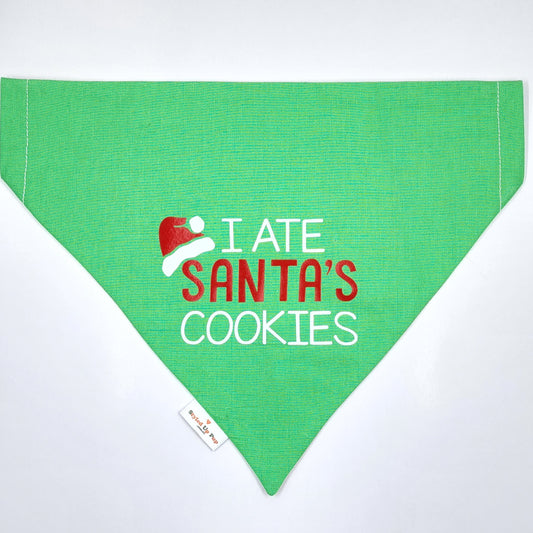 'I Ate Santa's Cookies' Christmas Dog Bandana | Styled Up Pup Merry Pupmas