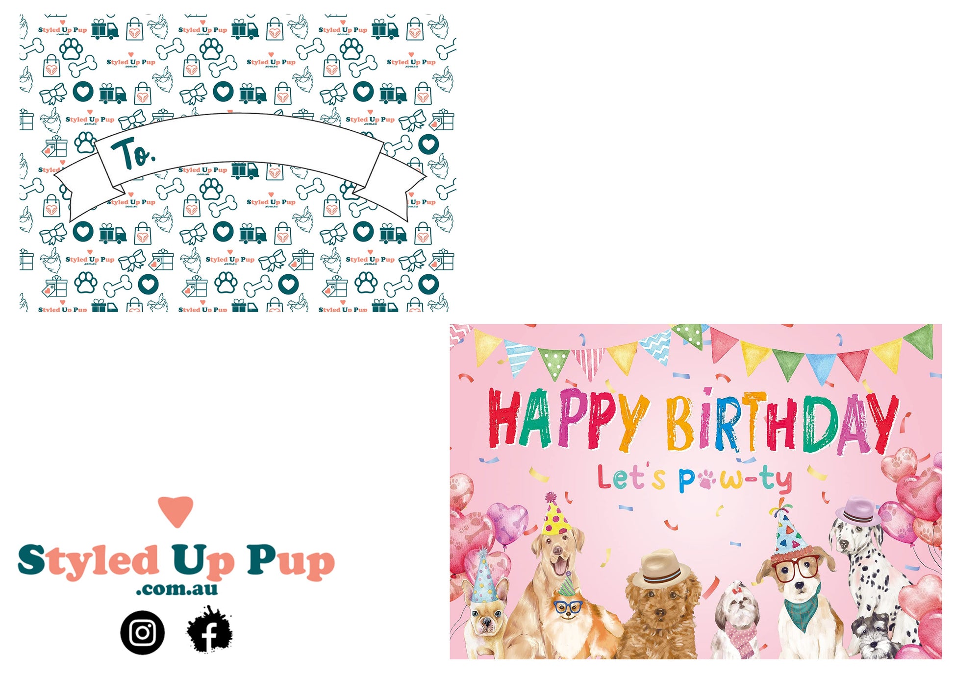 Barkday Dog Birthday Box - handmade  from Styled Up Pup  - Shop now at Styled Up Pup 