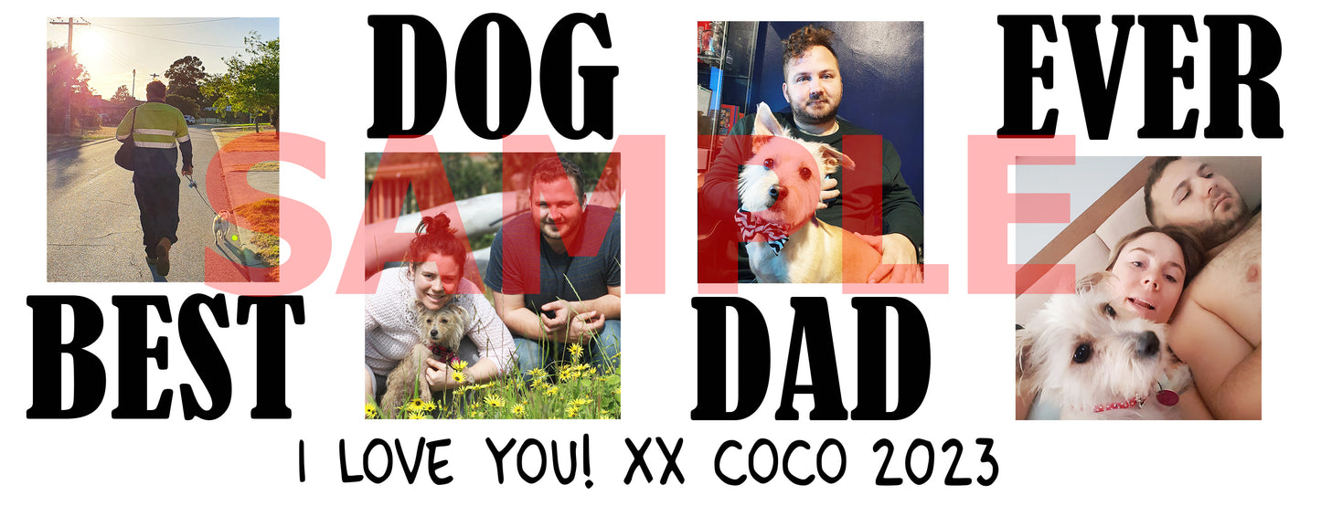 BEST DOG DAD EVER Photo Collage Personalised Coffee Mug - handmade coffee mug from Styled Up Pup  - Shop now at Styled Up Pup 