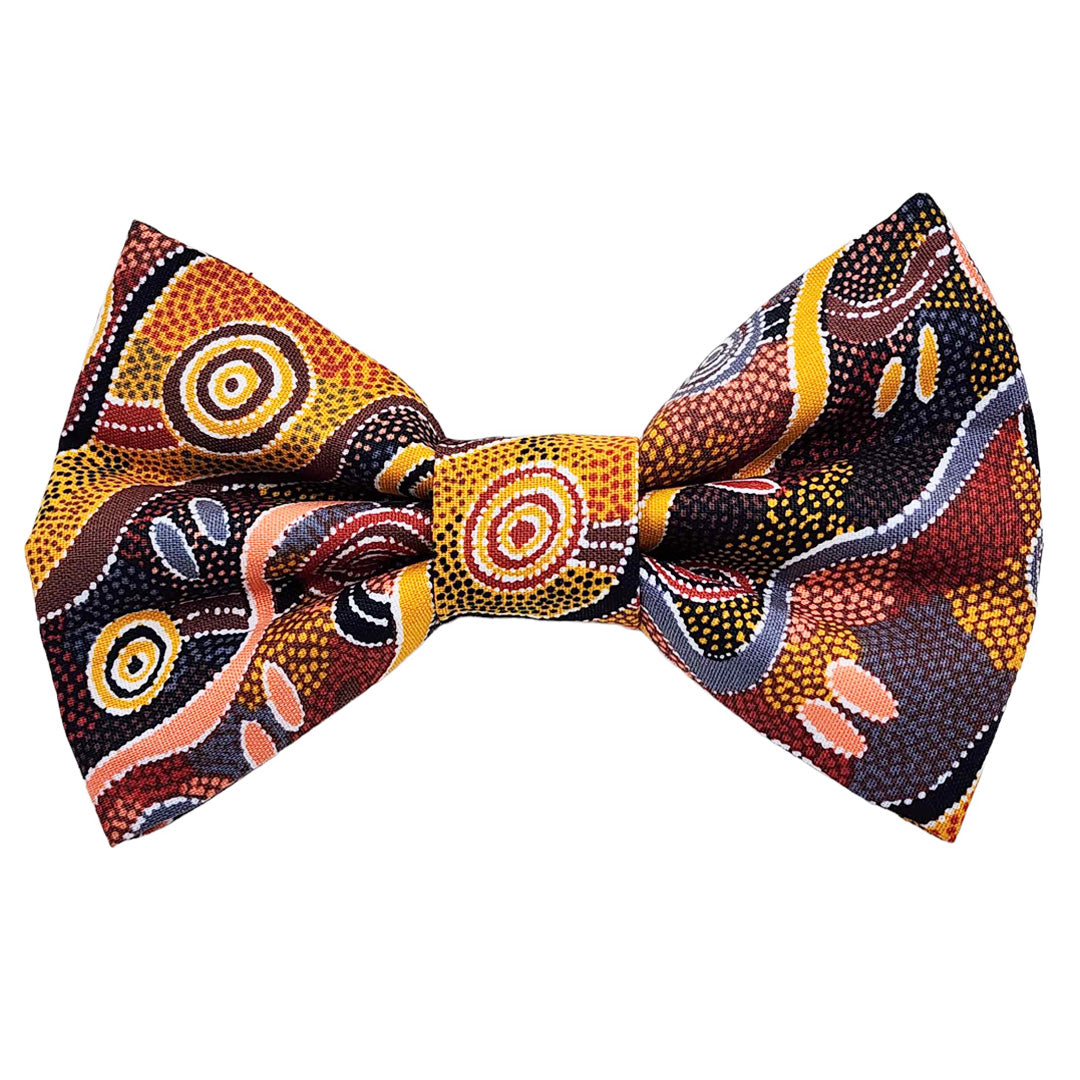 Indigenous Print Dog Bow Ties (Aboriginal Inspired Products) - handmade Dog Bow Tie from Styled Up Pup - Shop now at Styled Up Pup 