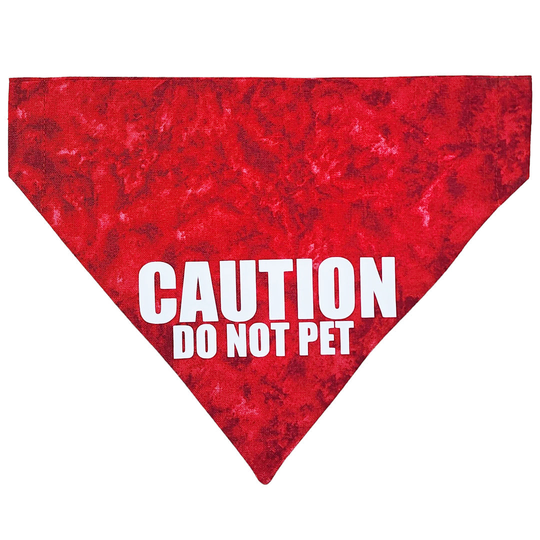 CAUTION DO NOT PET Dog Bandana - handmade Dog Leash from Styled Up Pup - Shop now at Styled Up Pup 