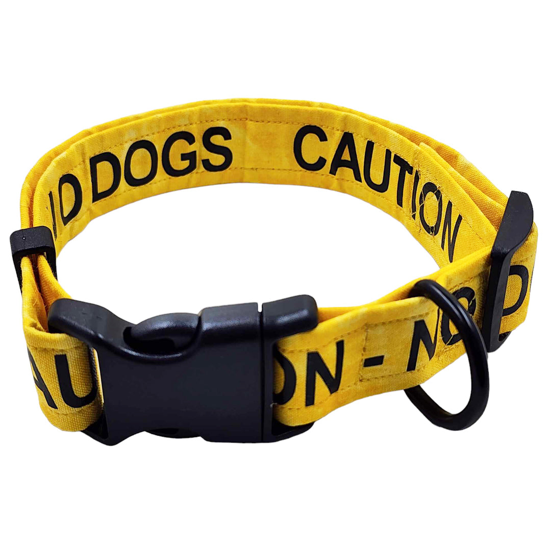 Black and clearance yellow dog collar