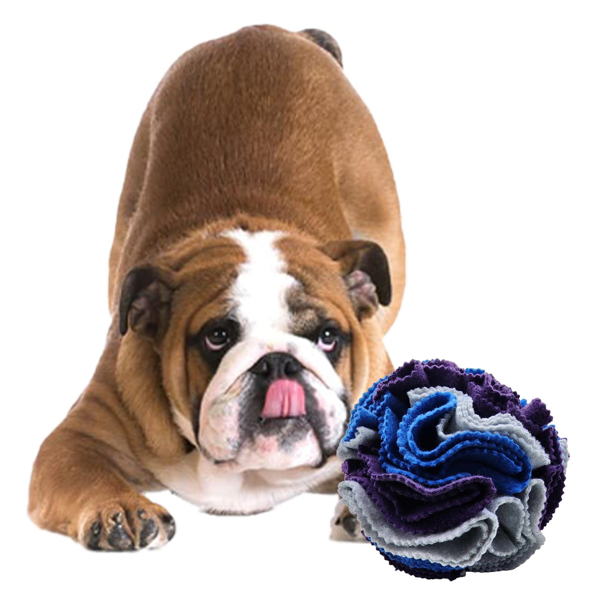 Snuffle Ball - Grey/Blue/Purple - handmade Snuffle Ball from Styled Up Pup - Shop now at Styled Up Pup 