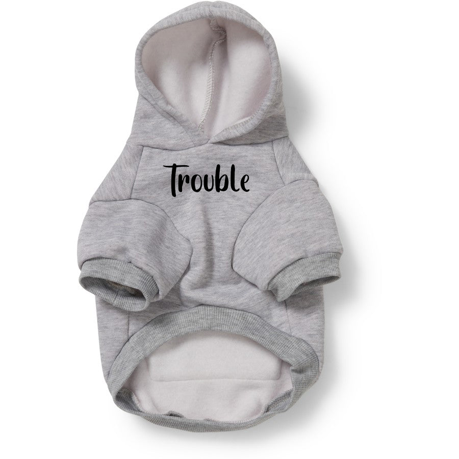 Trouble - Dad's Best Friend Dog Hoddie | Father's Day Doggy Hoodie - handmade Hoodie from Styled Up Pup - Shop now at Styled Up Pup 