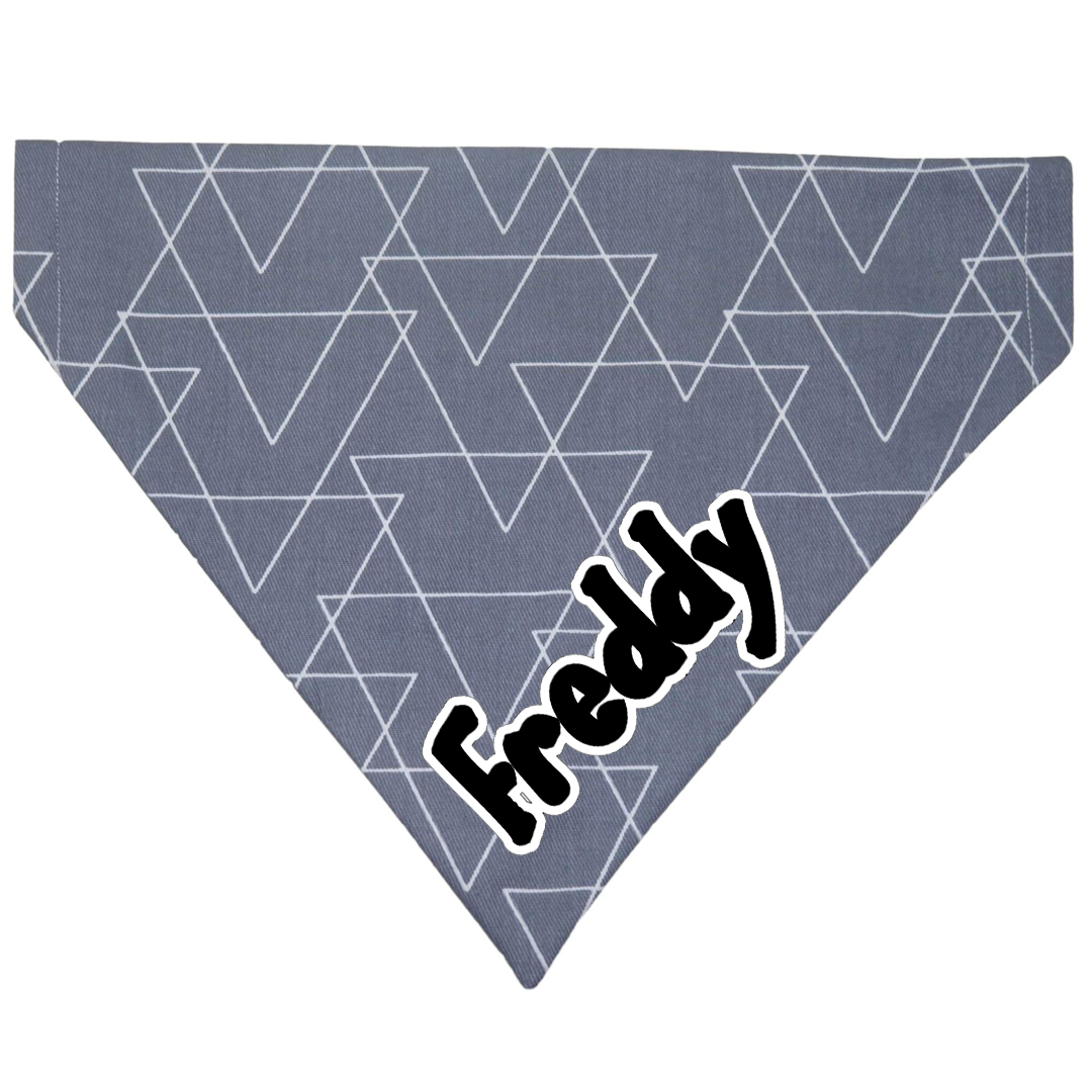 Arrows On Grey Over-The-Collar Dog Bandana - handmade Dog Bandana from Styled Up Pup - Shop now at Styled Up Pup 