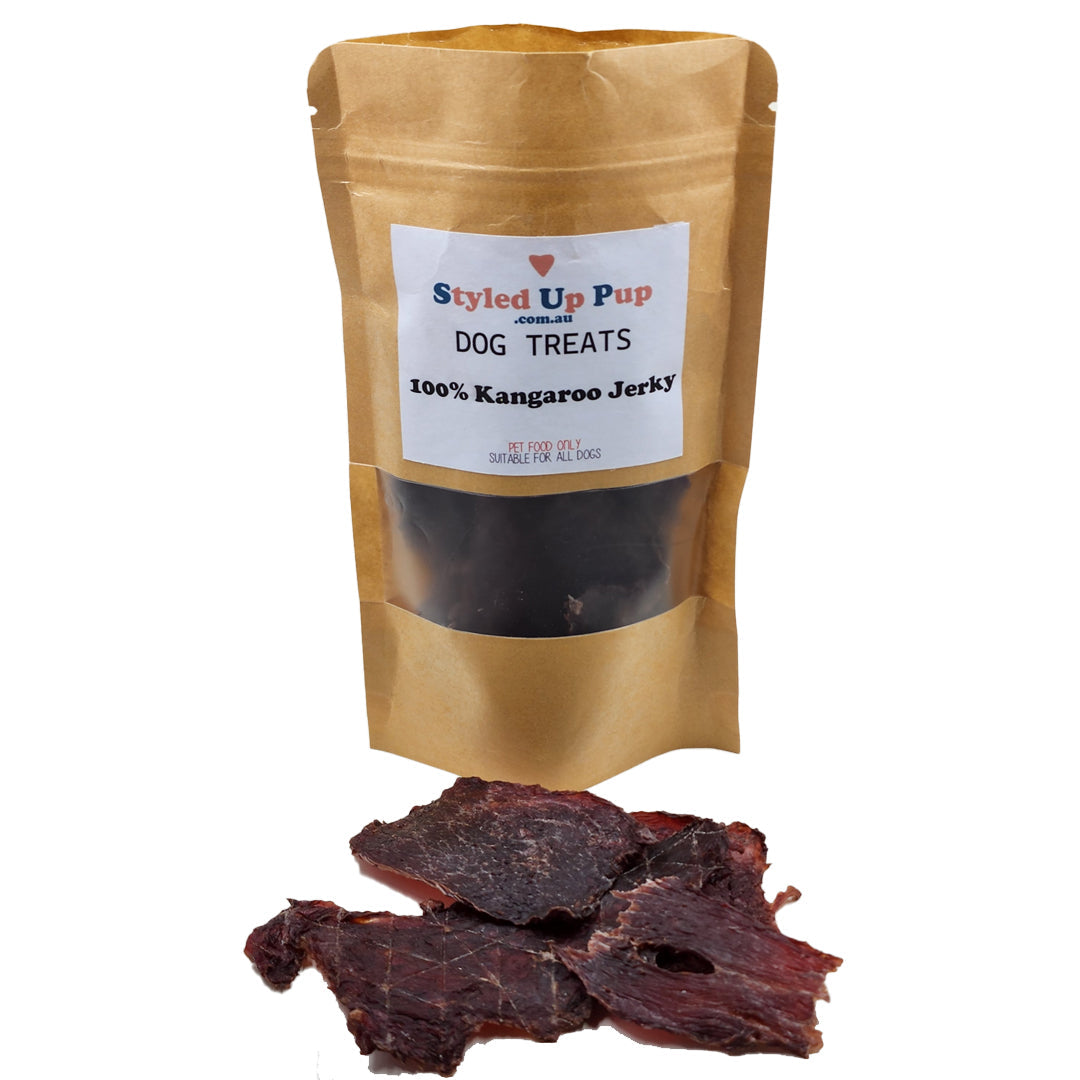 100% Kangaroo Jerky Dehydrated Dog Treats | Styled Up Pup - handmade Dog Treats from Styled Up Pup  - Shop now at Styled Up Pup 