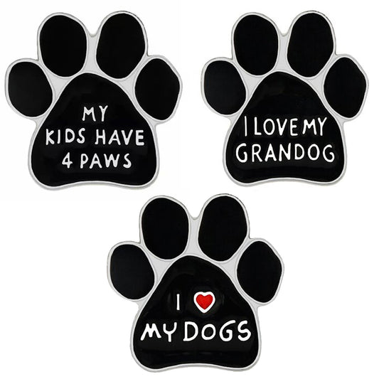 Paw Pins - I Love My Dog | I Love My Grandog | My Kids Have 4 Paws | Metal Pin Badge | Dog Lover Badge - handmade  from Styled Up Pup  - Shop now at Styled Up Pup 