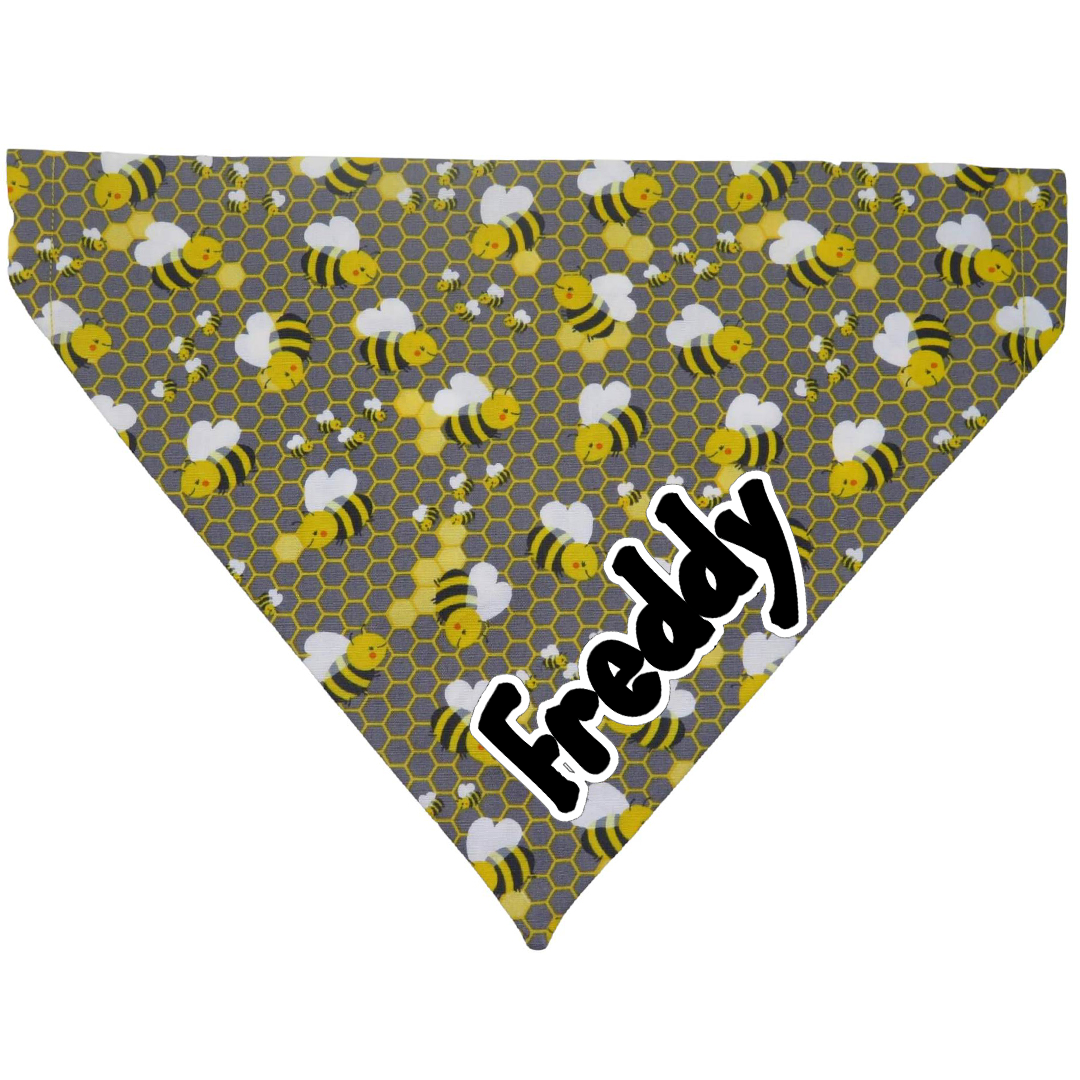 Lets Bee Happy Over-The-Collar Dog Bandana - handmade Dog Bandana from Styled Up Pup - Shop now at Styled Up Pup 